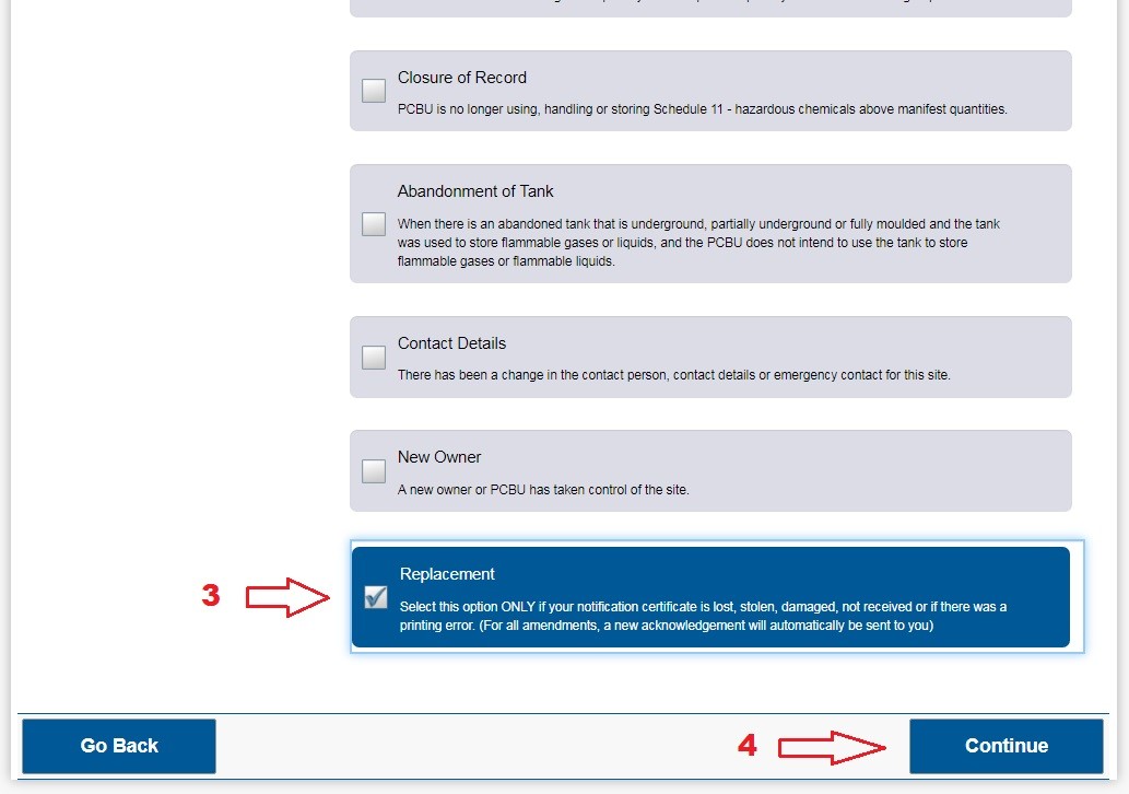 safework number replacement